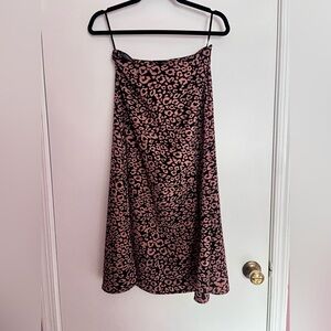 Leopard Print Midi Skirt
